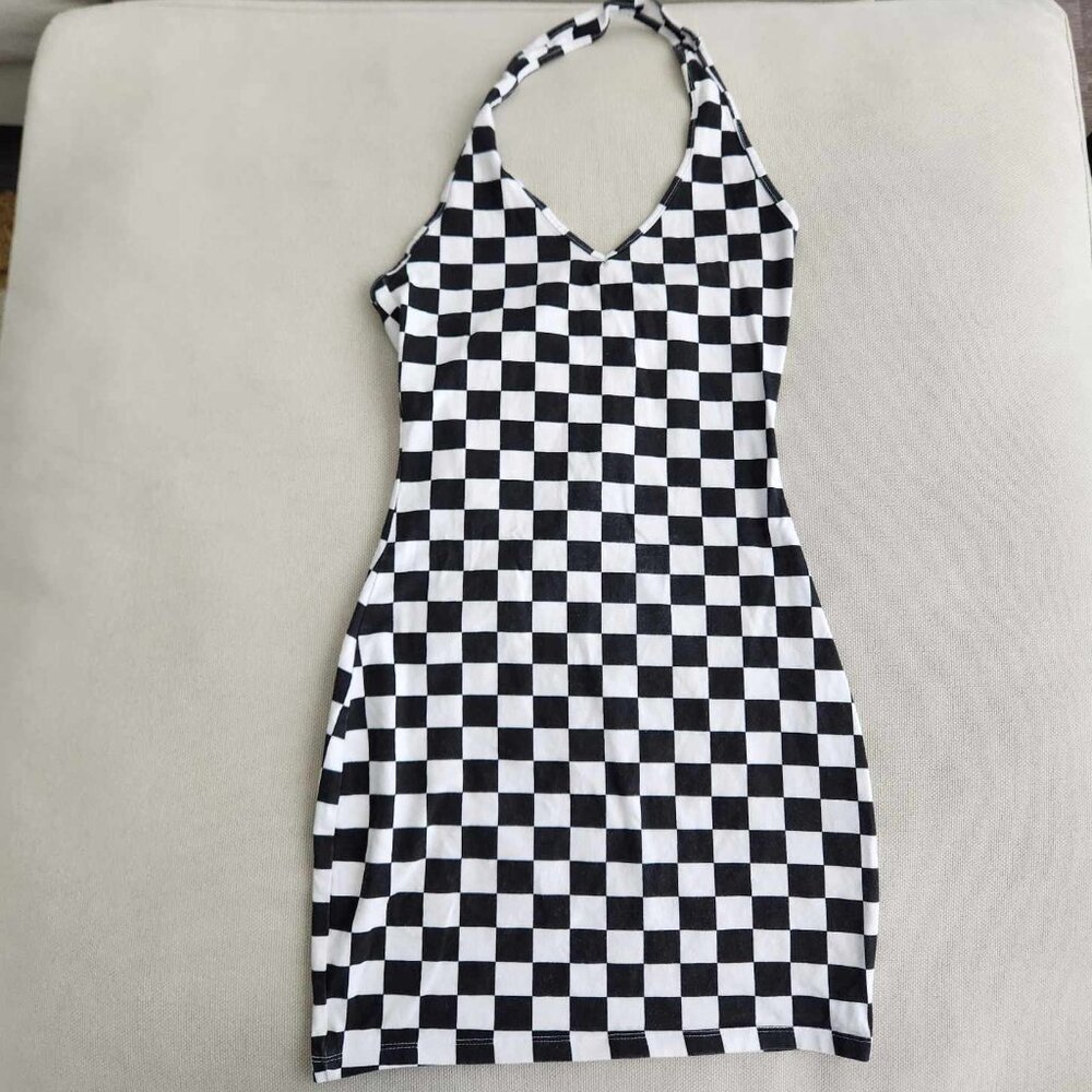 H&M Checkered Halter Dress Perfect for Festivals